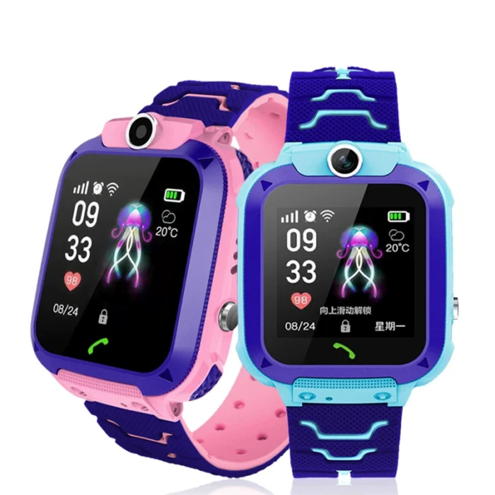 Cross-Border Q12 Waterproof Kidsren's Smart Phone Positioning Micro Chat Photo Flashlight Export 5Th Generation Z6 Multi-Language Watch - Image 1
